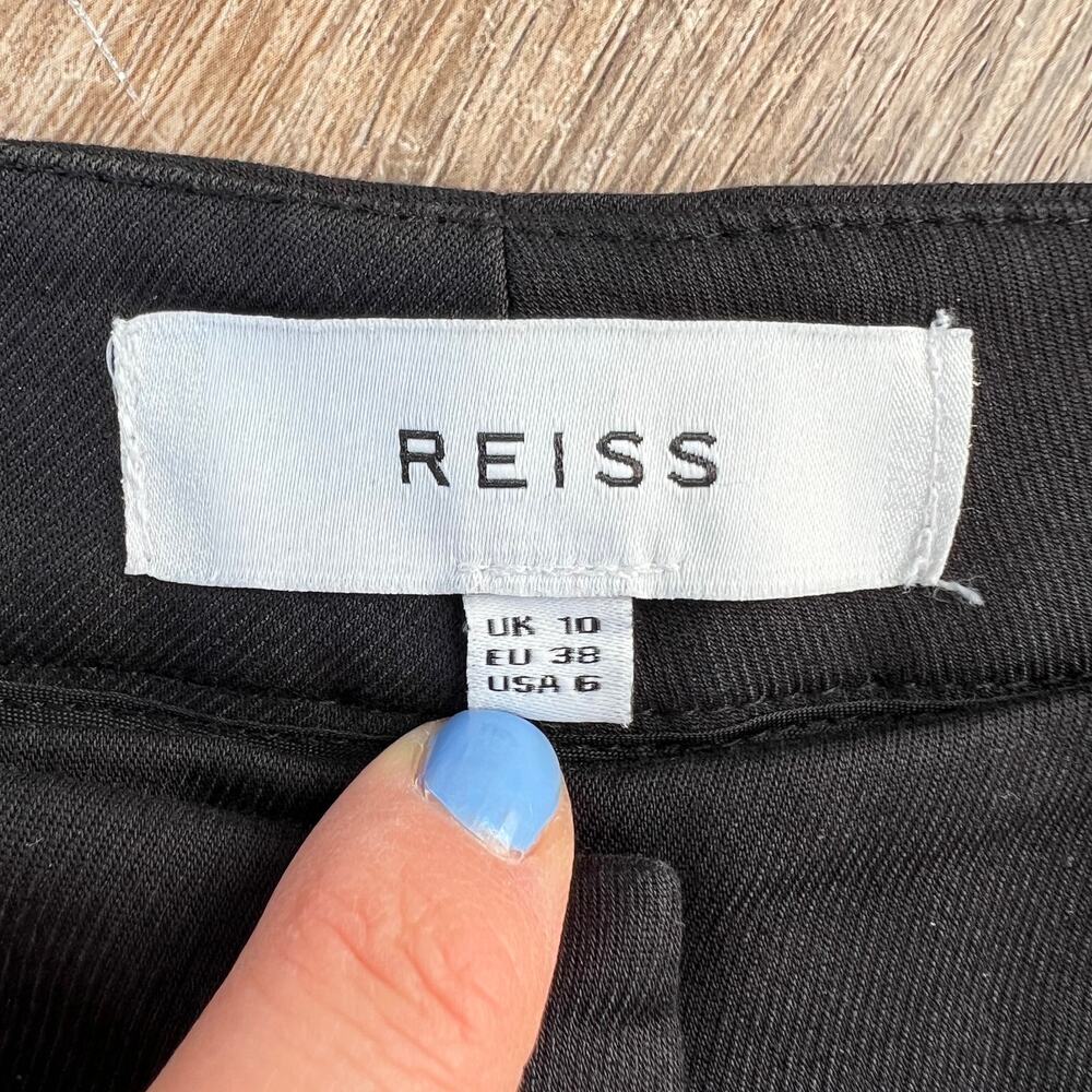 Reiss Darlas Trouser Pants Black Ankle Zipper Business - Picture 4 of 7